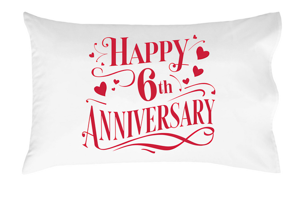 Happy Anniversary Decorative Standard Pillow, Perfect for Couples Gifts, Anniversary gifts