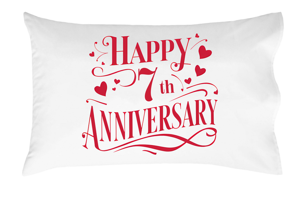 Happy Anniversary Decorative Standard Pillow, Perfect for Couples Gifts, Anniversary gifts