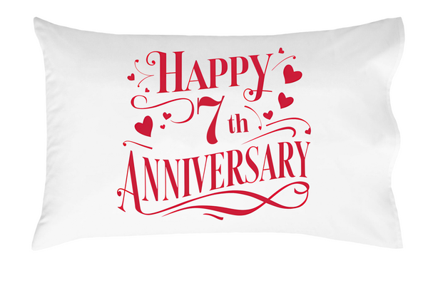 Happy Anniversary Decorative Standard Pillow, Perfect for Couples Gifts, Anniversary gifts