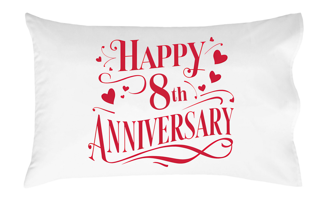 Happy Anniversary Decorative Standard Pillow, Perfect for Couples Gifts, Anniversary gifts