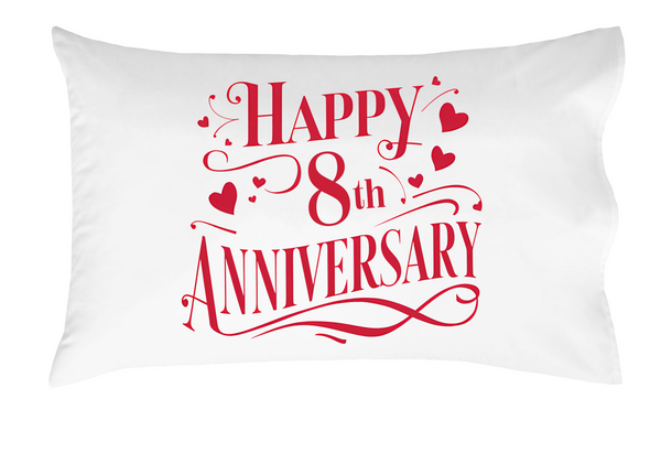 Happy Anniversary Decorative Standard Pillow, Perfect for Couples Gifts, Anniversary gifts