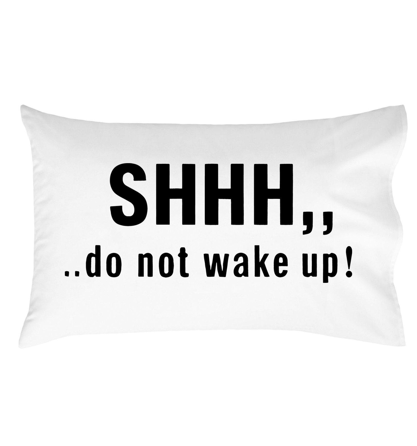 SHHH Do Not Wake Up Pillow Cover, Funny Decorative Throw Pillowcase for Bedroom, Perfect Sleep Lover Gift
