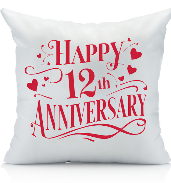 Happy Anniversary Decorative Standard Pillow, Perfect for Couples Gifts, Anniversary gifts