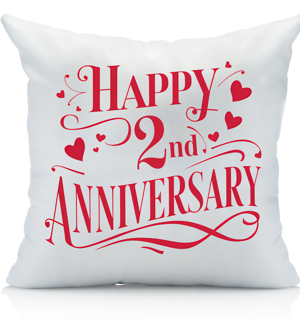 Happy Anniversary Decorative Standard Pillow, Perfect for Couples Gifts, Anniversary gifts