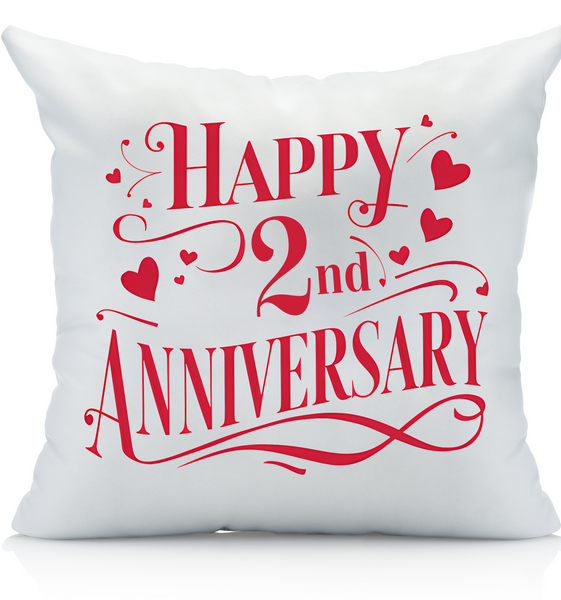 Happy Anniversary Decorative Standard Pillow, Perfect for Couples Gifts, Anniversary gifts