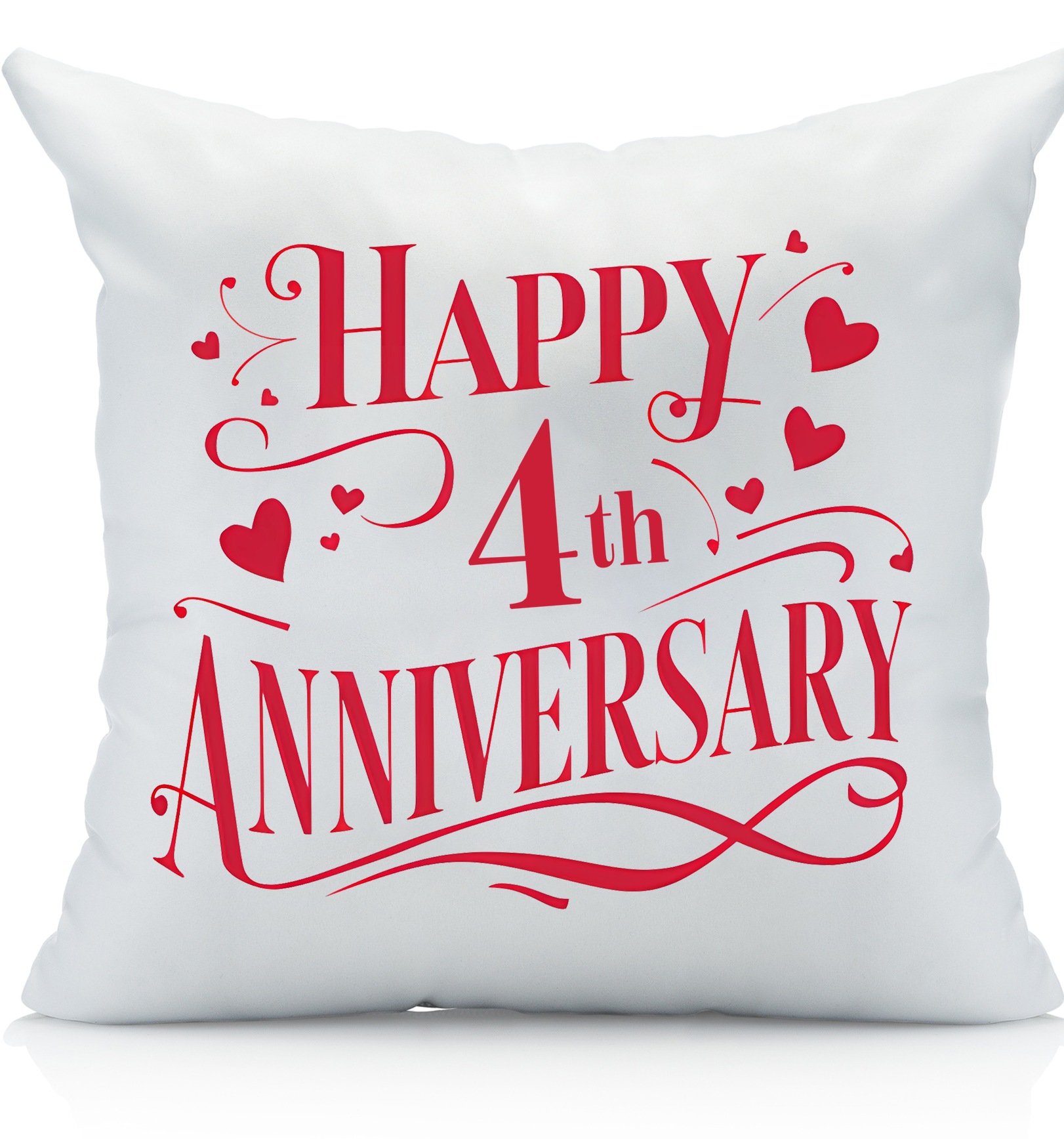Happy Anniversary Decorative Standard Pillow, Perfect for Couples Gifts, Anniversary gifts