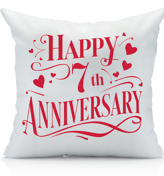 Happy Anniversary Decorative Standard Pillow, Perfect for Couples Gifts, Anniversary gifts