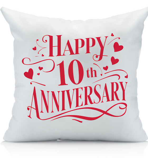 Happy Anniversary Decorative Standard Pillow, Perfect for Couples Gifts, Anniversary gifts