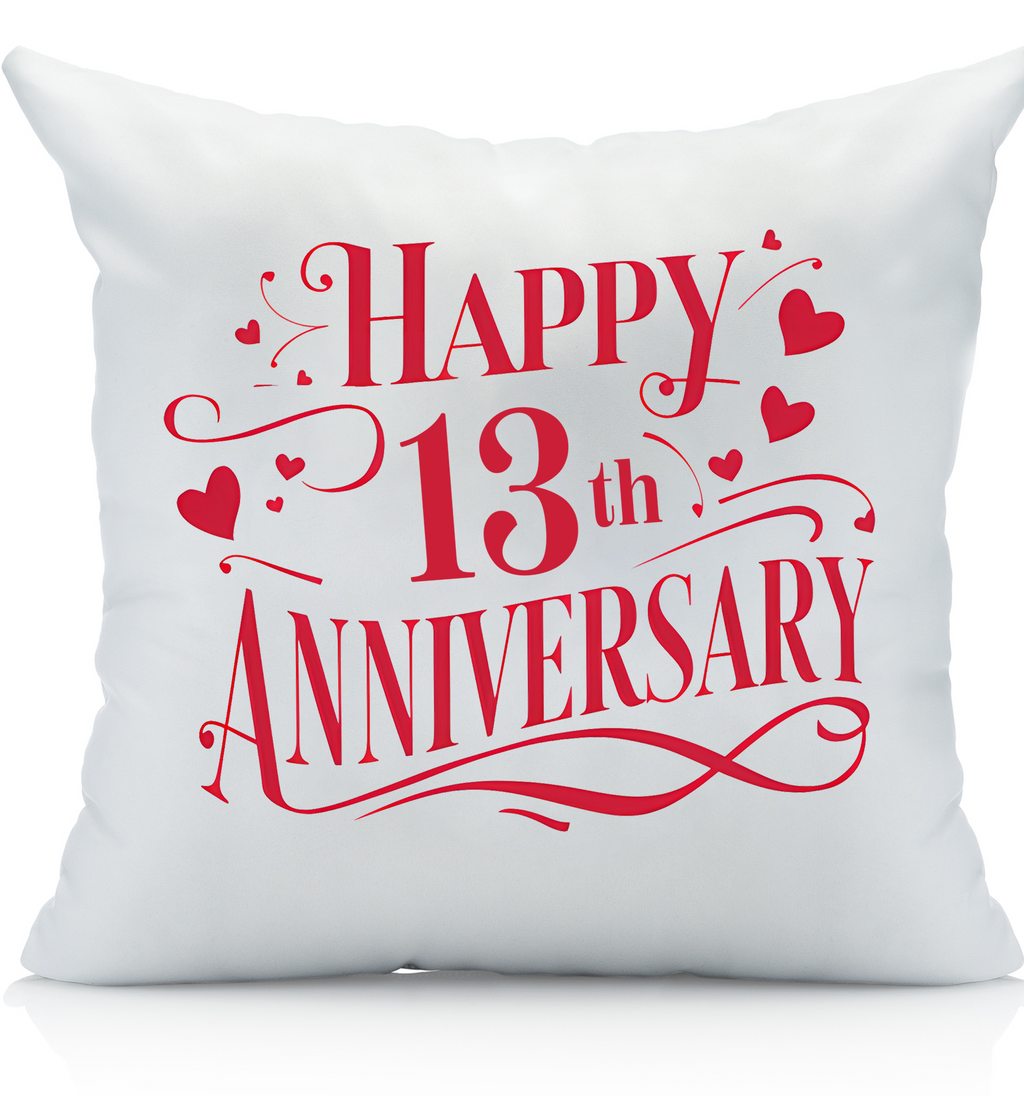 Happy Anniversary Decorative Standard Pillow, Perfect for Couples Gifts, Anniversary gifts