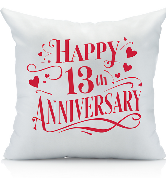 Happy Anniversary Decorative Standard Pillow, Perfect for Couples Gifts, Anniversary gifts
