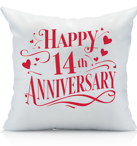 Happy Anniversary Decorative Standard Pillow, Perfect for Couples Gifts, Anniversary gifts