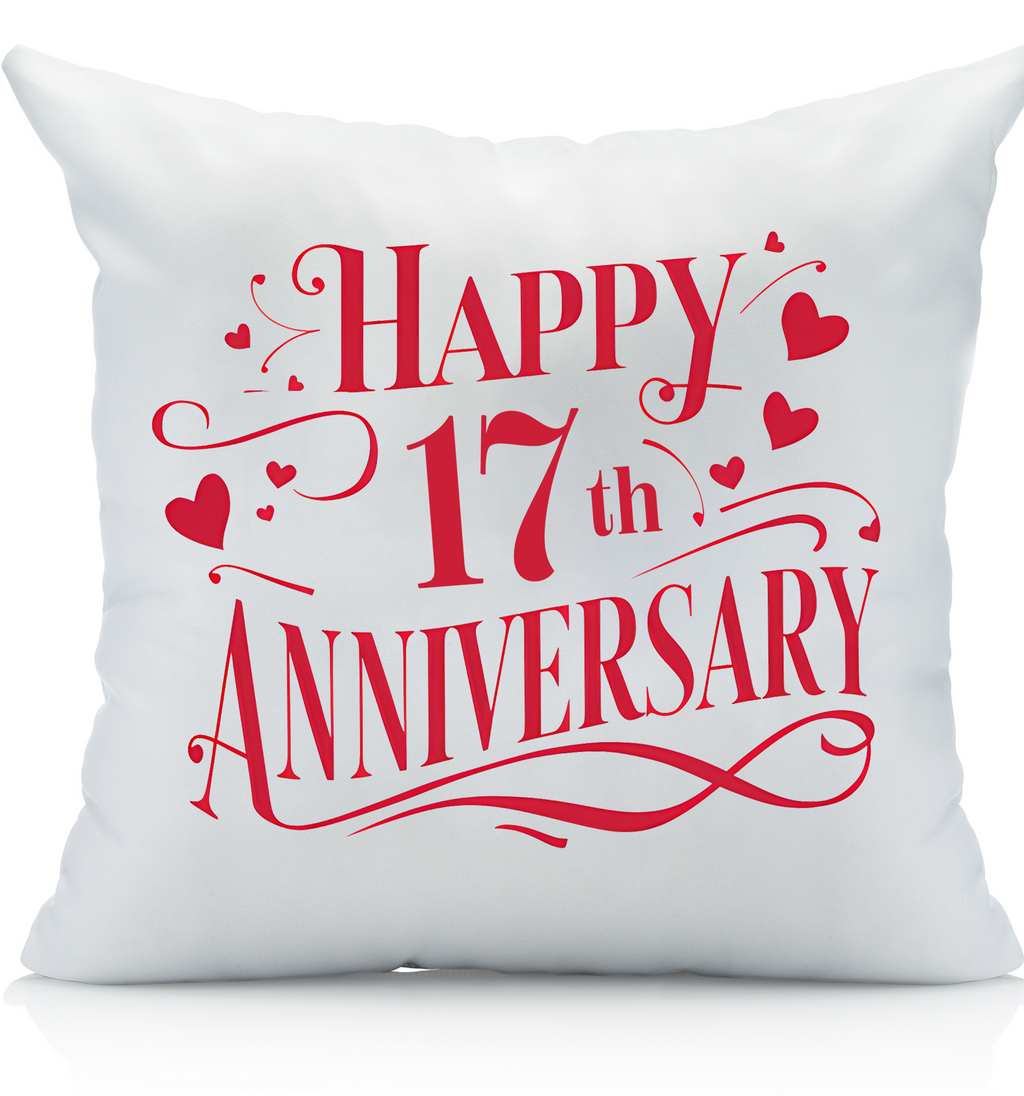 Happy Anniversary Decorative Standard Pillow, Perfect for Couples Gifts, Anniversary gifts