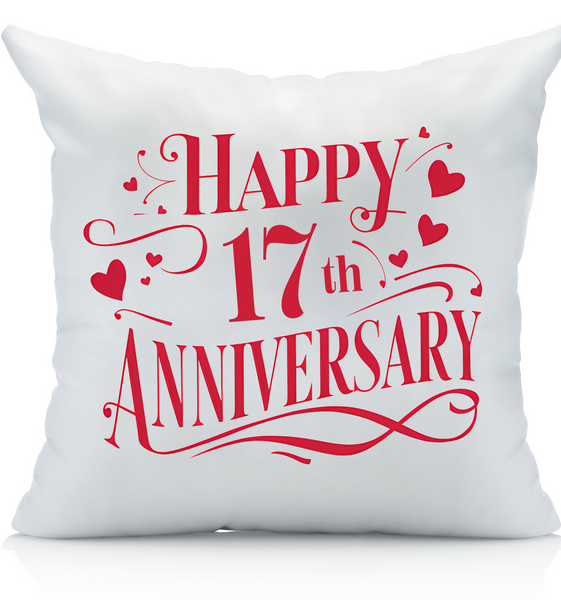 Happy Anniversary Decorative Standard Pillow, Perfect for Couples Gifts, Anniversary gifts