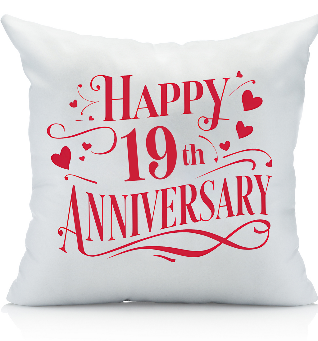 Happy Anniversary Decorative Standard Pillow, Perfect for Couples Gifts, Anniversary gifts