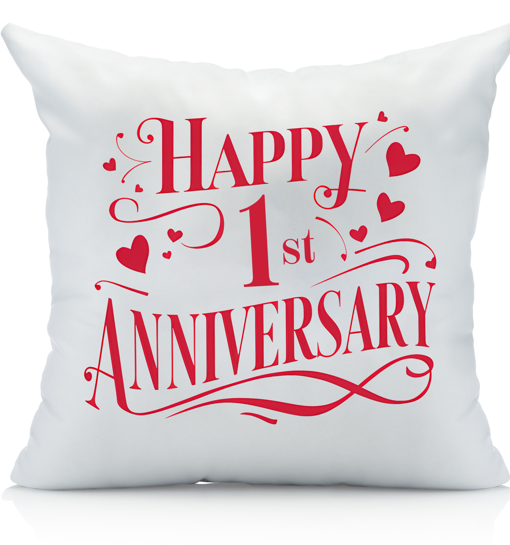 Happy Anniversary Decorative Standard Pillow, Perfect for Couples Gifts, Anniversary gifts