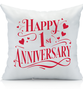 Happy Anniversary Decorative Standard Pillow, Perfect for Couples Gifts, Anniversary gifts