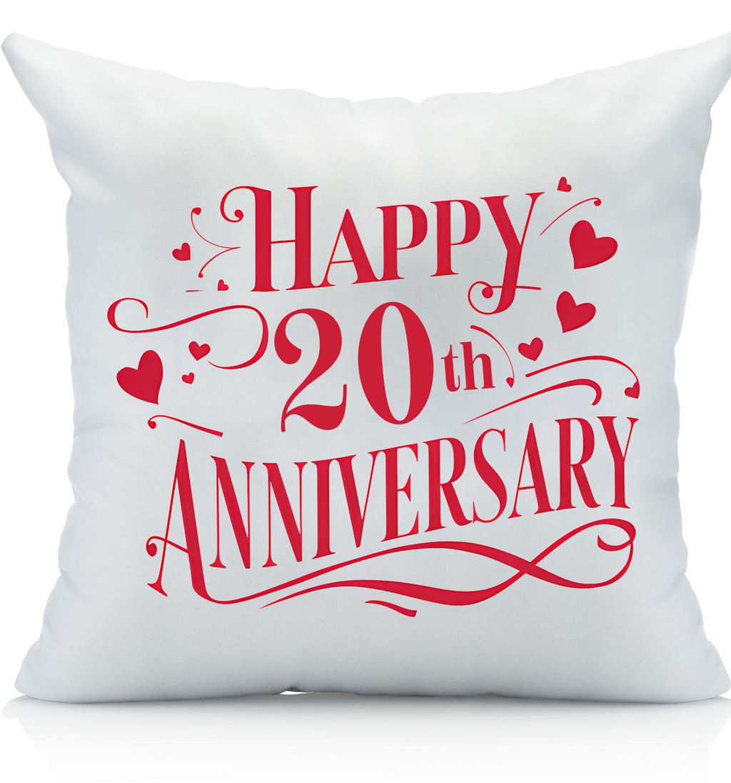 Happy Anniversary Decorative Standard Pillow, Perfect for Couples Gifts, Anniversary gifts