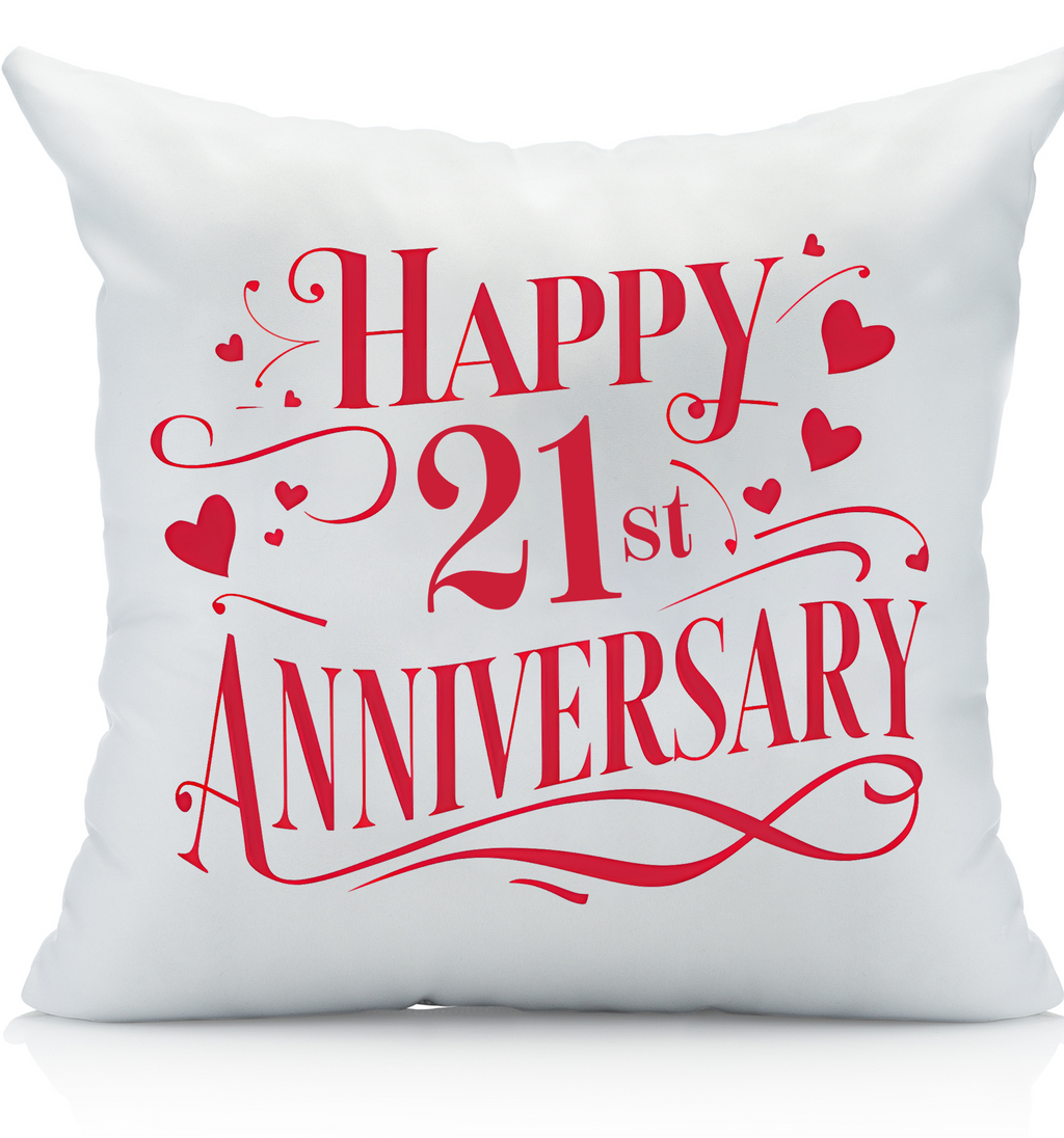 Happy Anniversary Decorative Standard Pillow, Perfect for Couples Gifts, Anniversary gifts
