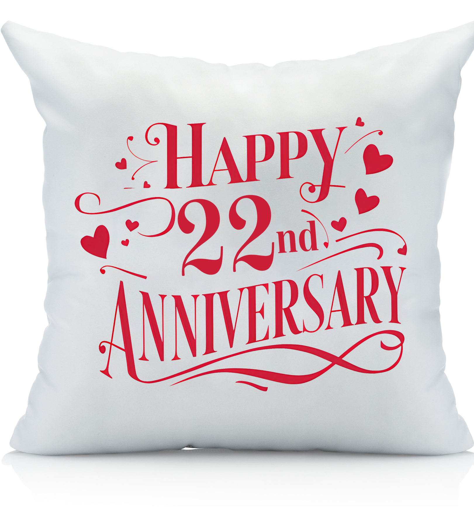 Happy Anniversary Decorative Standard Pillow, Perfect for Couples Gifts, Anniversary gifts