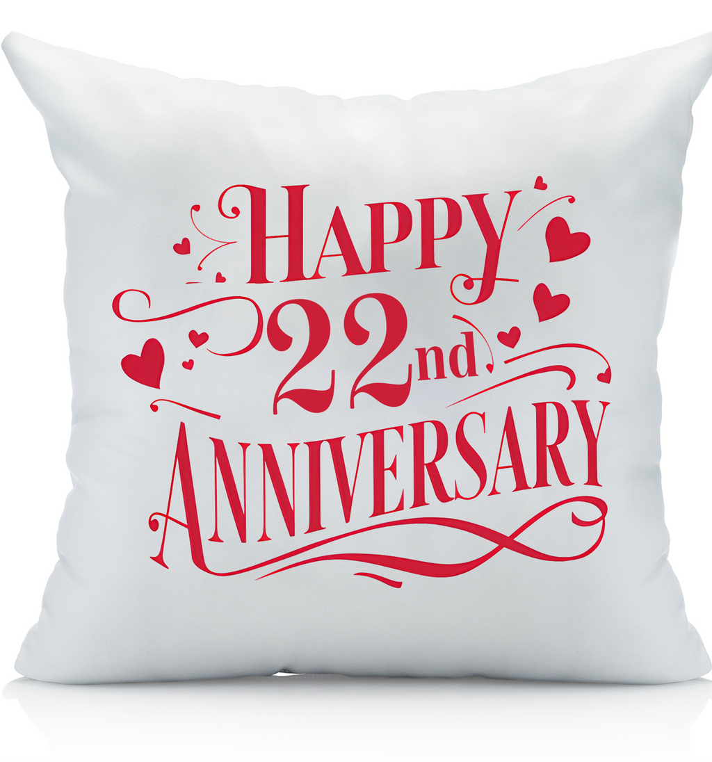 Happy Anniversary Decorative Standard Pillow, Perfect for Couples Gifts, Anniversary gifts