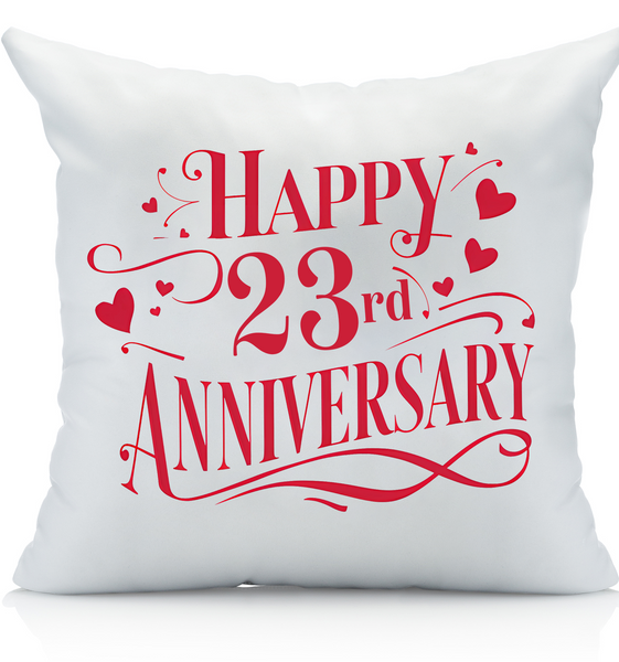 Happy Anniversary Decorative Standard Pillow, Perfect for Couples Gifts, Anniversary gifts