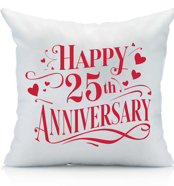 Happy Anniversary Decorative Standard Pillow, Perfect for Couples Gifts, Anniversary gifts
