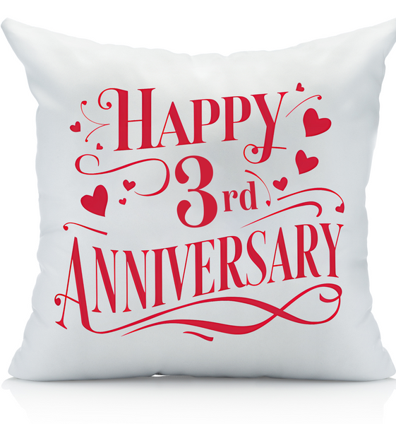 Happy Anniversary Decorative Standard Pillow, Perfect for Couples Gifts, Anniversary gifts