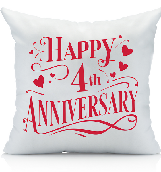 Happy Anniversary Decorative Standard Pillow, Perfect for Couples Gifts, Anniversary gifts