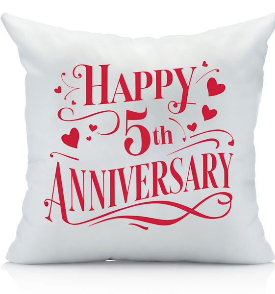 Happy Anniversary Decorative Standard Pillow, Perfect for Couples Gifts, Anniversary gifts