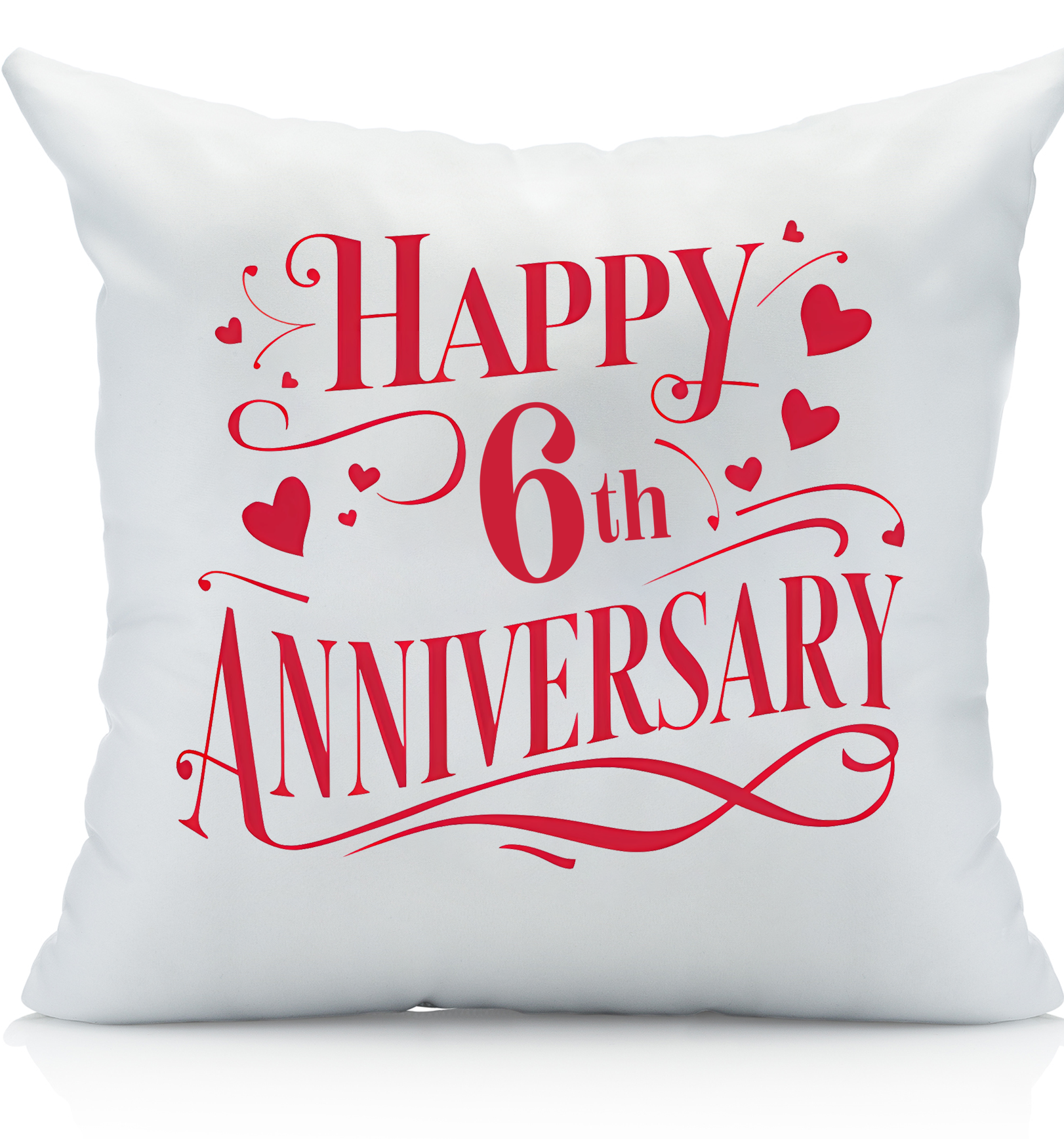 Happy Anniversary Decorative Standard Pillow, Perfect for Couples Gifts, Anniversary gifts