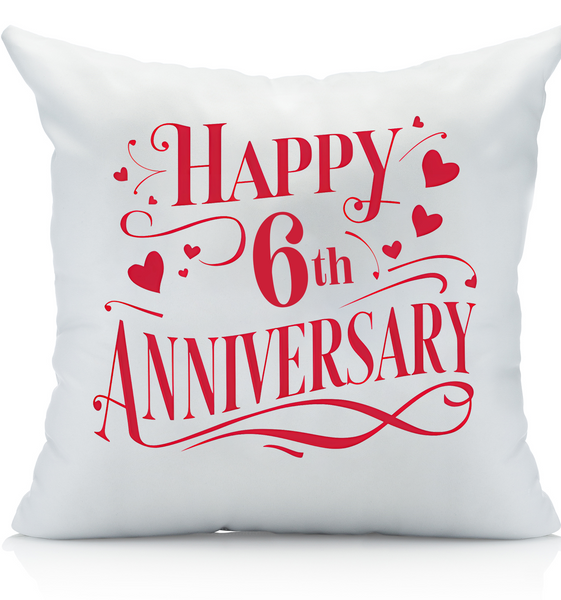 Happy Anniversary Decorative Standard Pillow, Perfect for Couples Gifts, Anniversary gifts