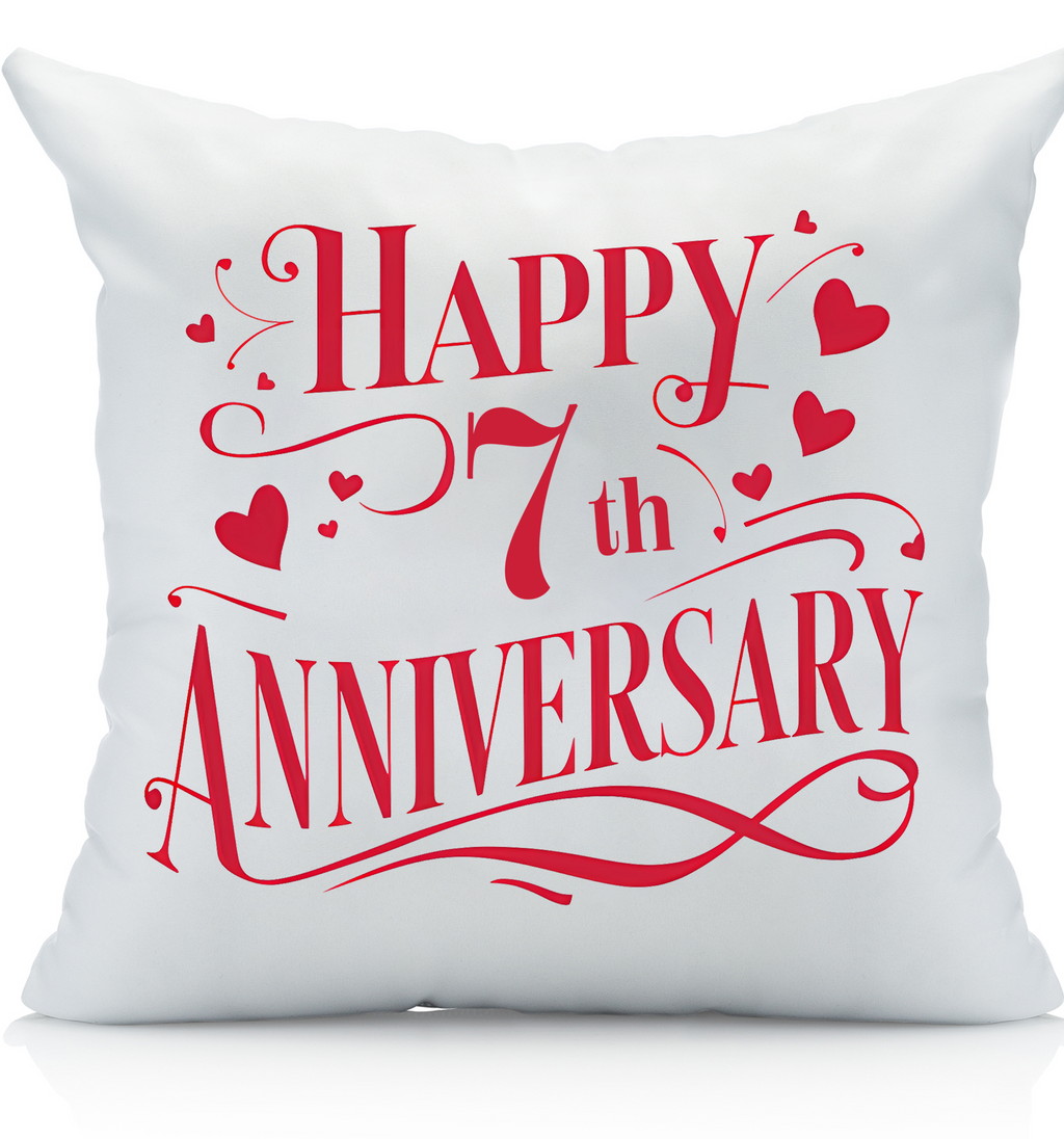 Happy Anniversary Decorative Standard Pillow, Perfect for Couples Gifts, Anniversary gifts