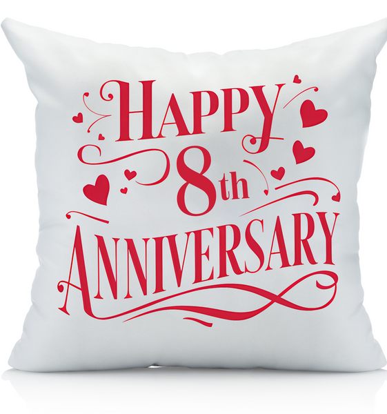 Happy Anniversary Decorative Standard Pillow, Perfect for Couples Gifts, Anniversary gifts