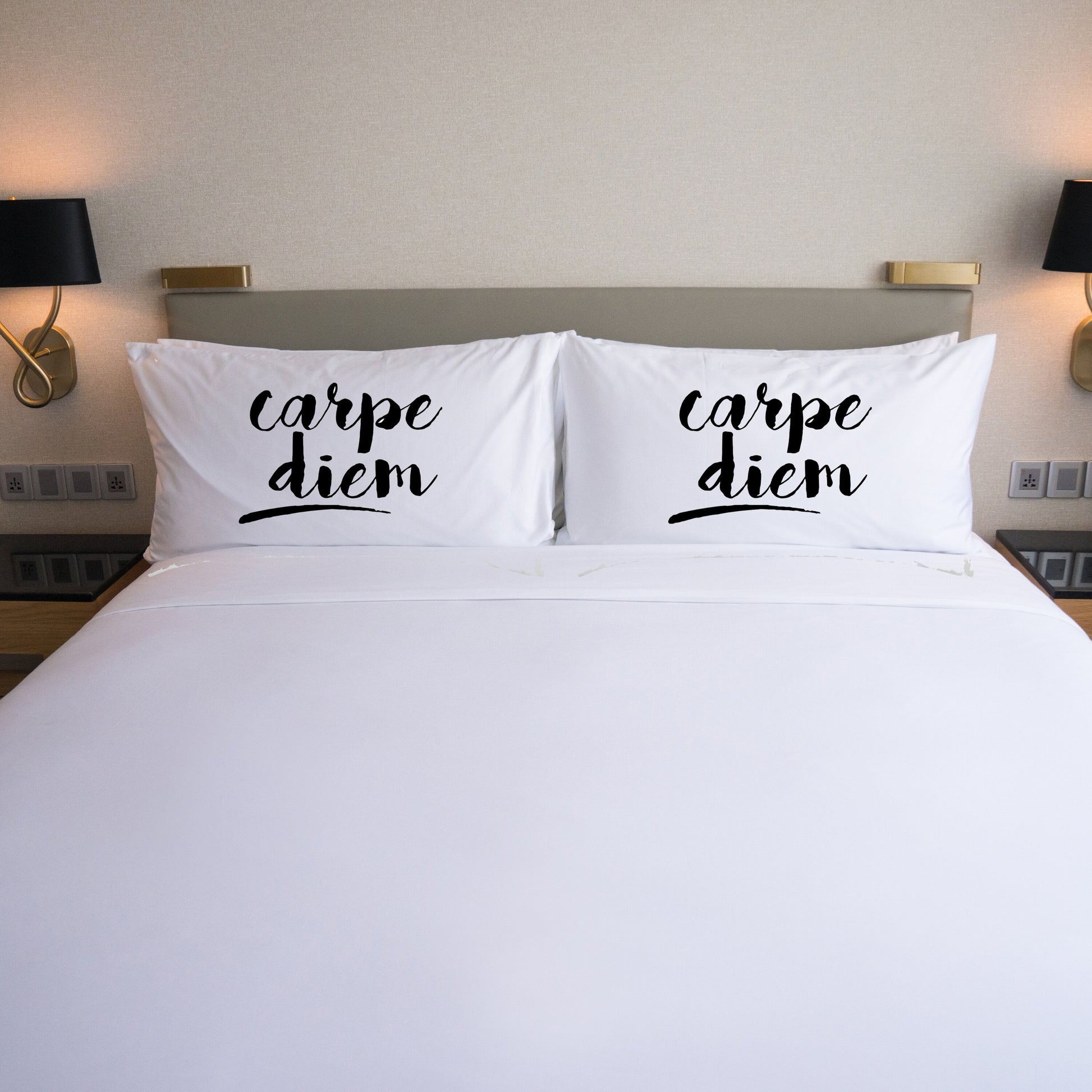 Carpe Diem Cursive Pillowcase 20x30"