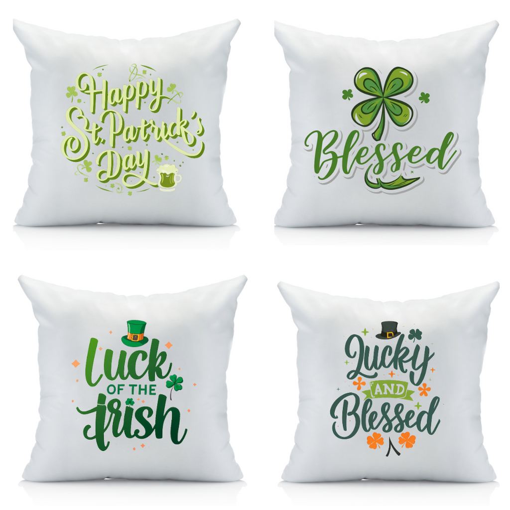 Saint Patrick's Day Pack of 4 Decorations Pillow Covers