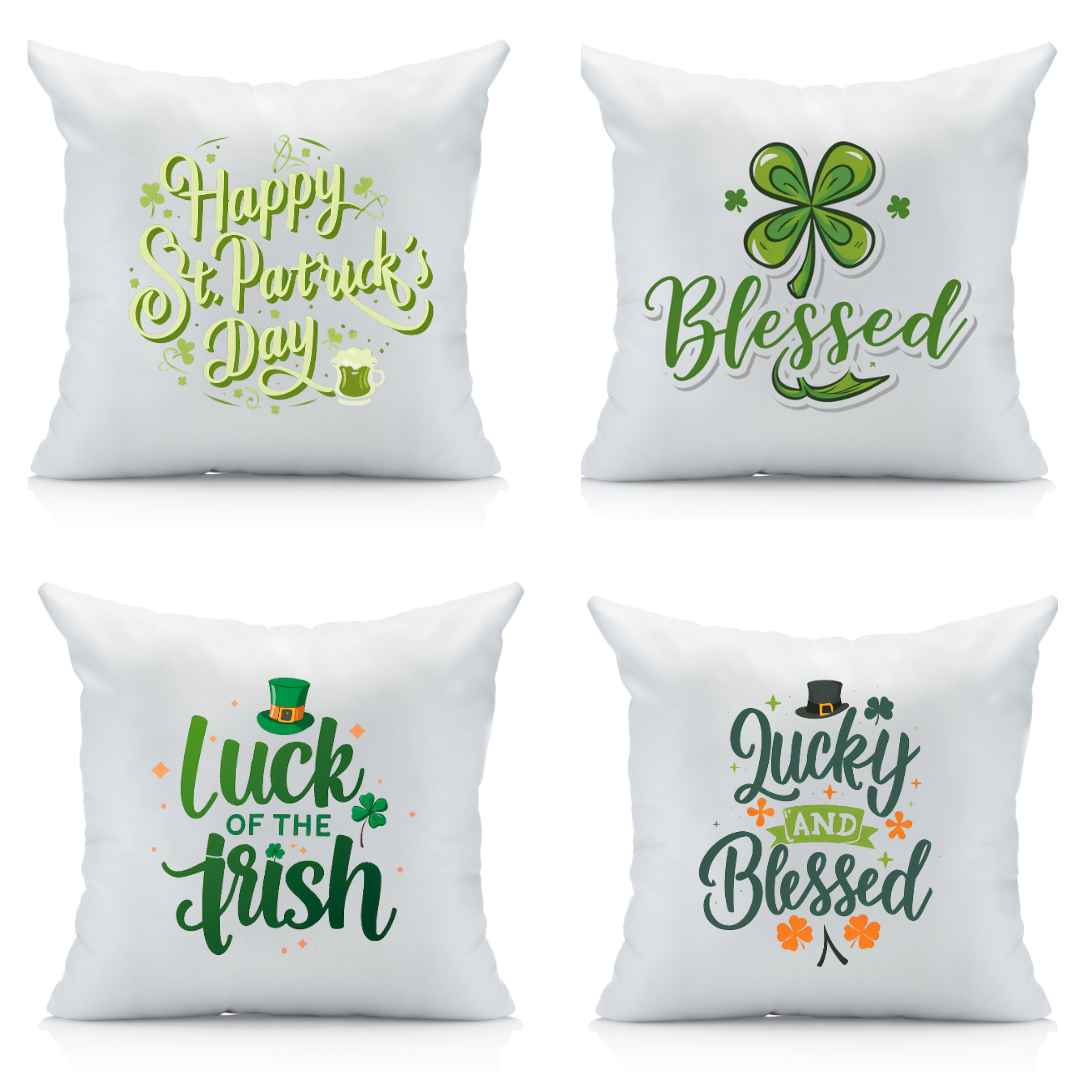 Saint Patrick's Day Pack of 4 Decorations Pillow Covers