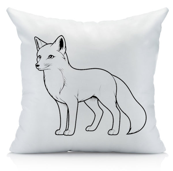 Animal Coloring Pillow Cover with Permanent Fabric Markers -Color me, Doodle Pillow, Kids Pillow