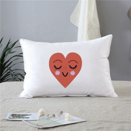 Smiling Heart Pillowcase (One 20x30" Standard/Queen Size Pillow Case) Wedding Anniversary Gifts Birthday Presents