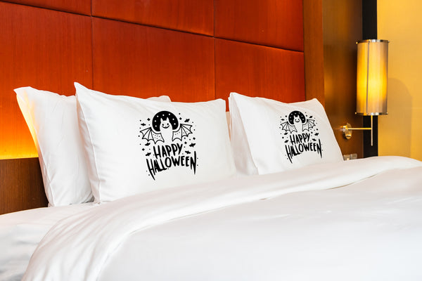 Oh, Susannah Happy Halloween Pillow Cover - Unique Ghost & Spooky Designs, Ideal, Durable & Comfortable Seasonal Bedding.