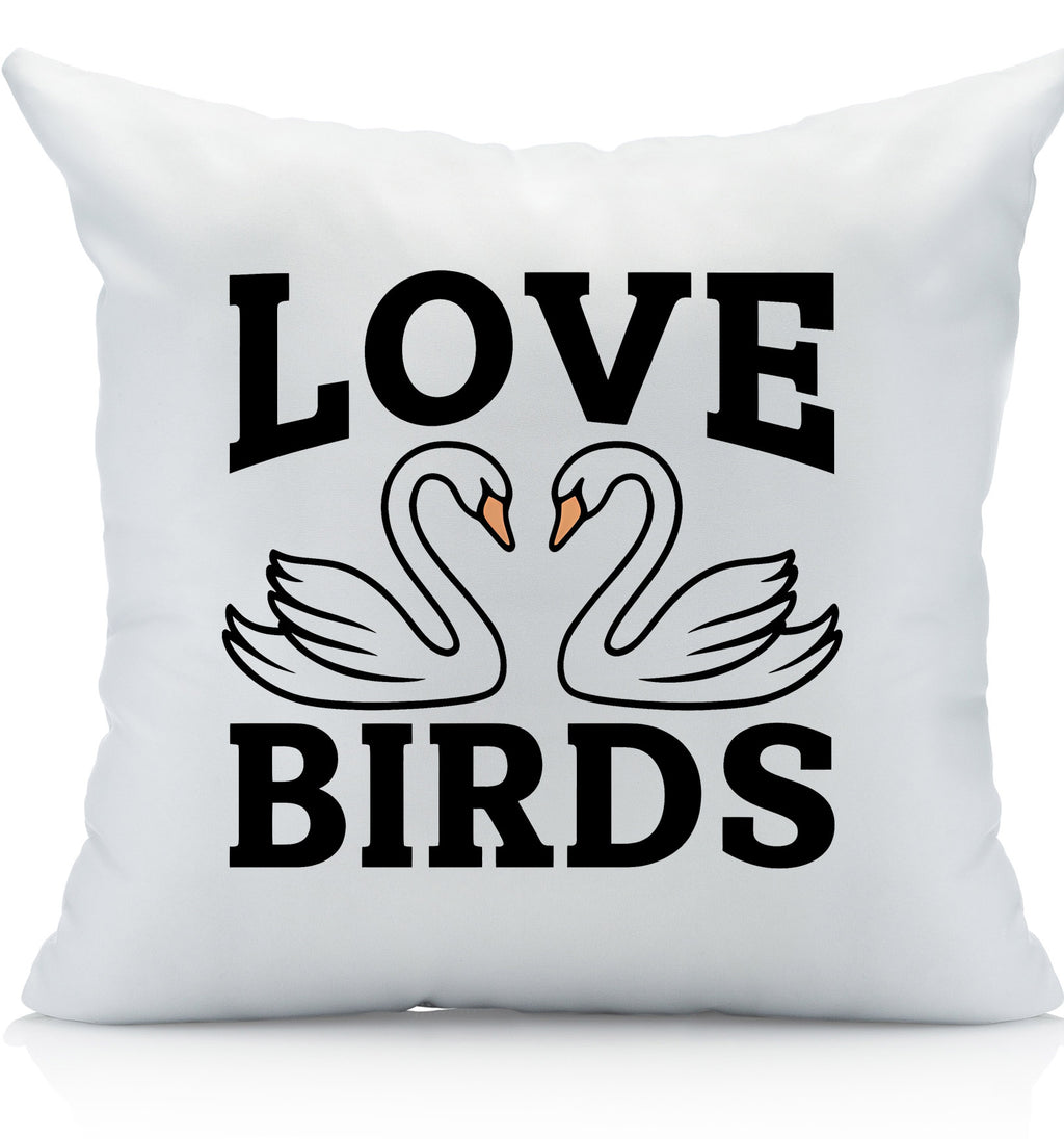 Love Birds Standard Pillowcase, for Weddings, Anniversaries, or Valentine’s Day