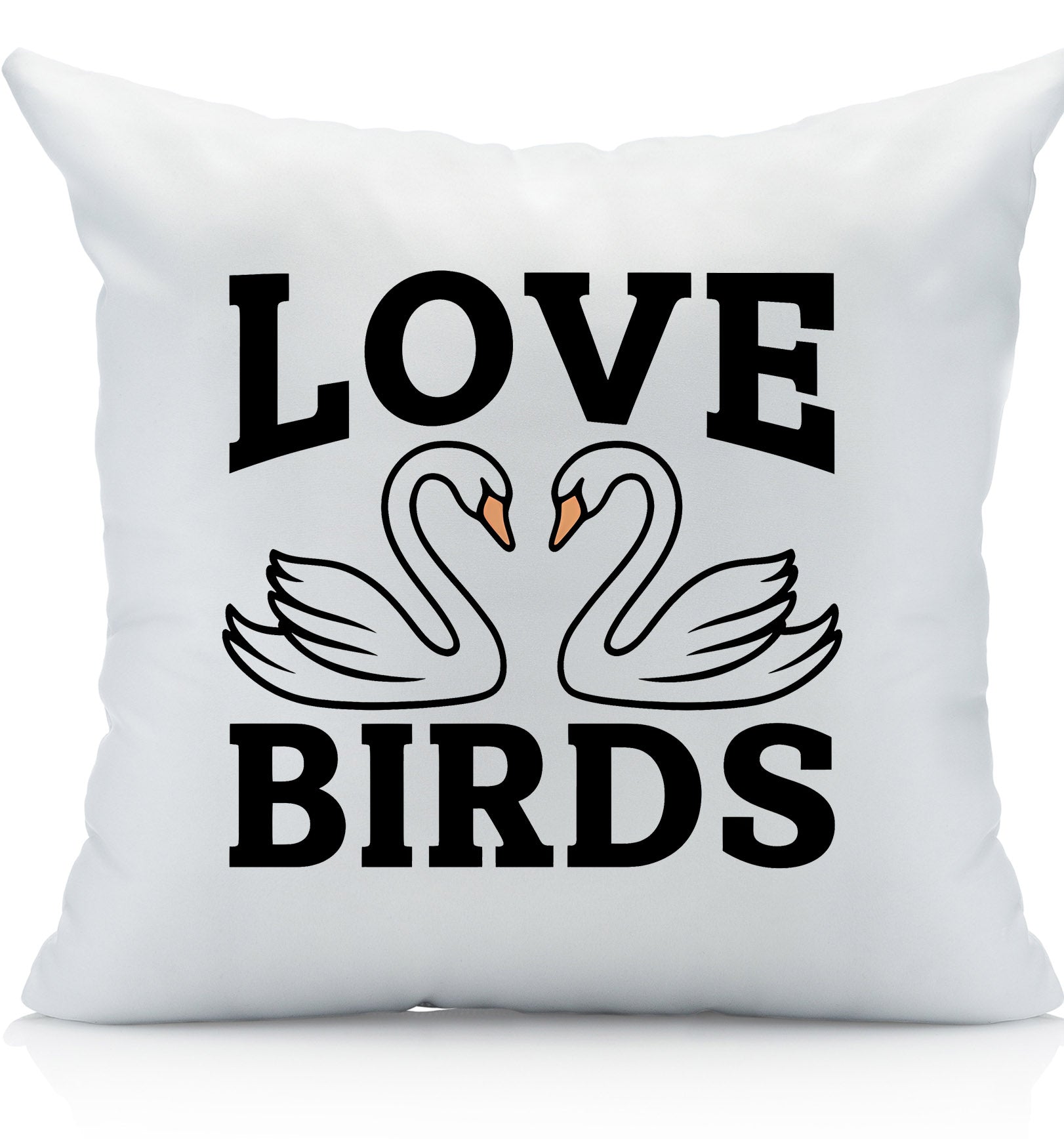 Love Birds Standard Pillowcase, for Weddings, Anniversaries, or Valentine’s Day