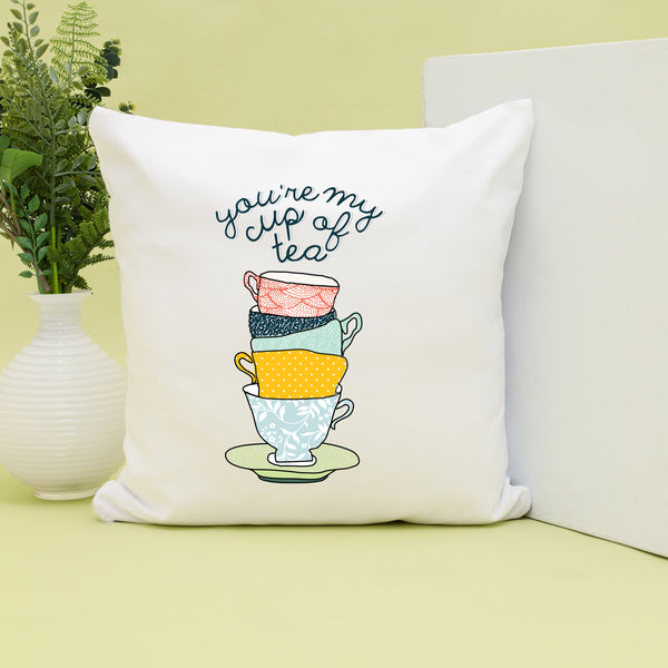 You're My Cup Of Tea 18x18 Throw Pillow Cover - Couples Gifts For Her - Wedding Decoration