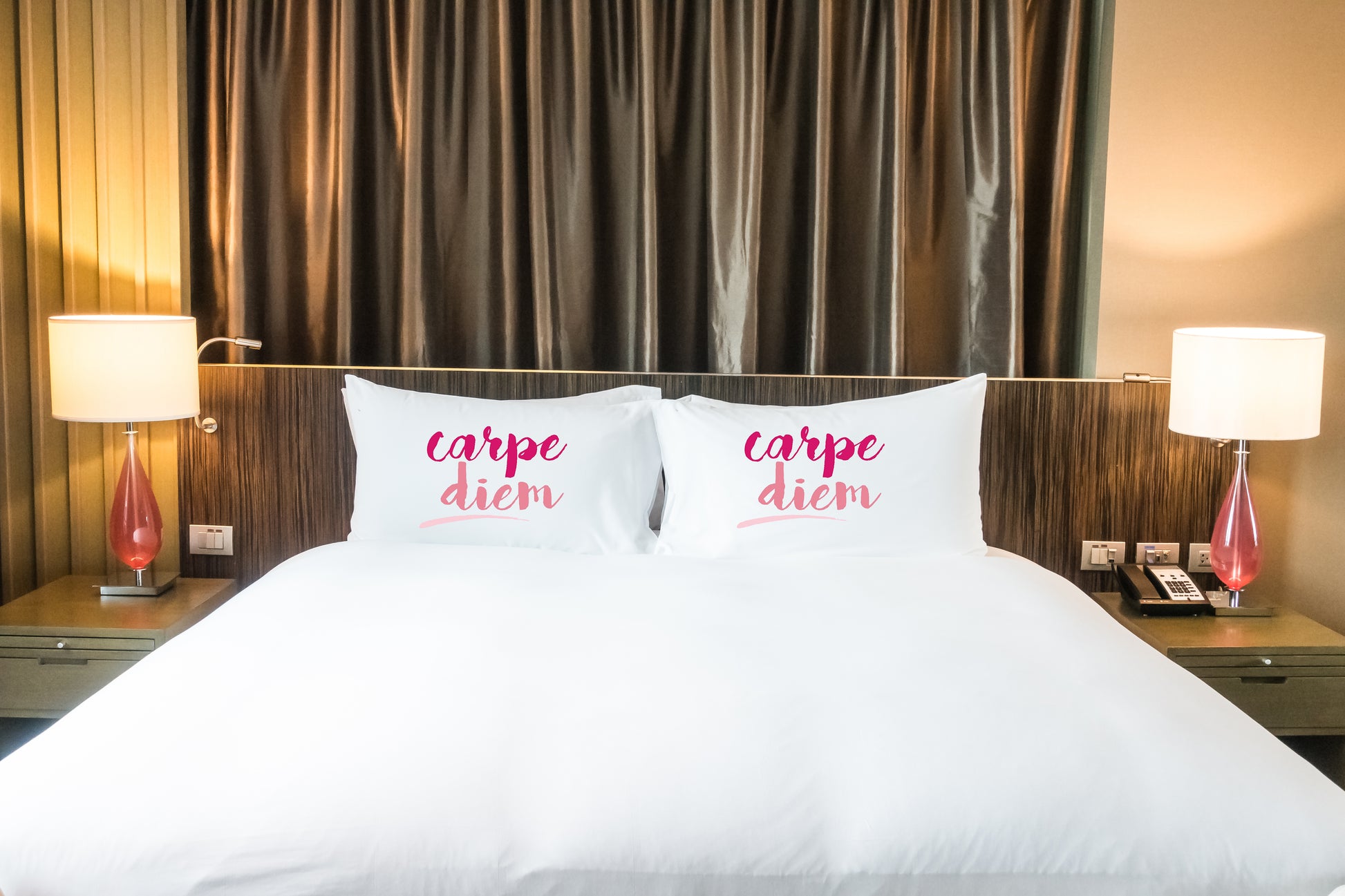Carpe Diem Cursive Pillowcase 20x30"