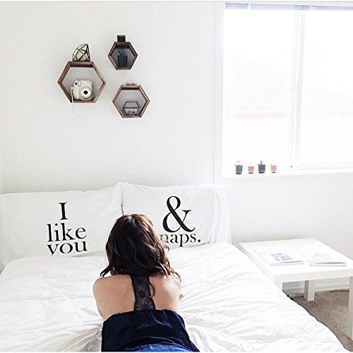 I Like You and Naps Couples Pillowcases