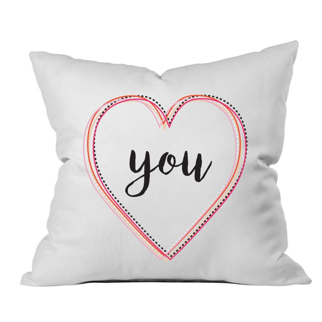 You Multicolor 18x18 Inch Throw Pillow Cover - Couples Gifts For Her - Love Decor Girlfriend Gifts Birthday Present I Love You Gifts