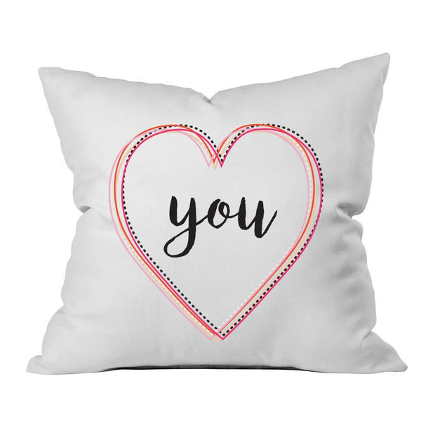 You Multicolor 18x18 Inch Throw Pillow Cover - Couples Gifts For Her - Love Decor Girlfriend Gifts Birthday Present I Love You Gifts