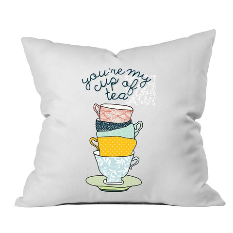 You're My Cup Of Tea 18x18 Throw Pillow Cover - Couples Gifts For Her - Wedding Decoration