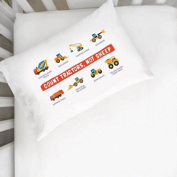 Count Tractors, Not Sheep Pillowcase (Multiple Sizes)