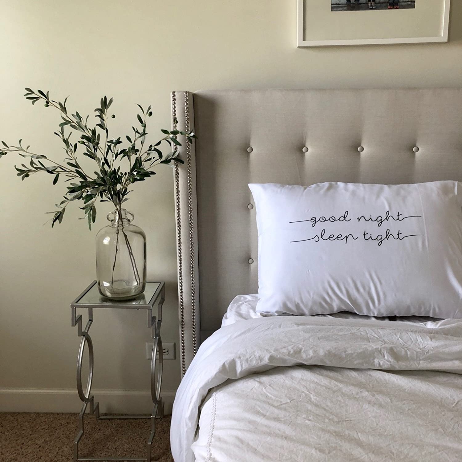 Good Night Sleep Tight Pillowcase - 2 lines (Standard Size 20x30)