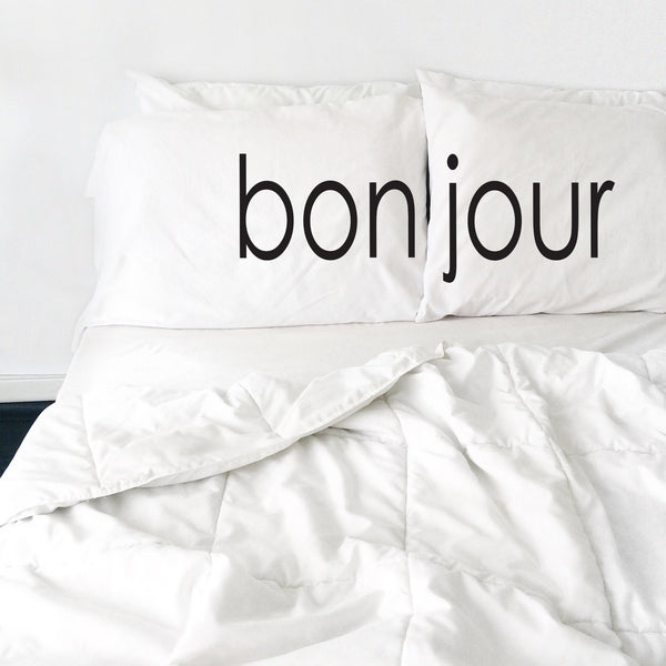 Bonjour Couples Pillowcase Set